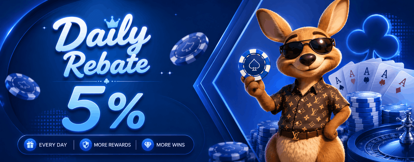 Kangaroo88 blue casino lobby banner